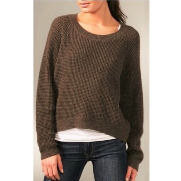 Vince Sweaters - Vince Chunky Waffle Knit Cropped Pullover Sweater S